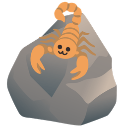 scorpion and rock
