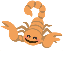 Scorpion and Smiling face with open hands