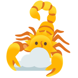 scorpion and sun behind cloud