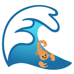 scorpion and water wave