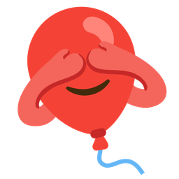 see-no-evil monkey and balloon