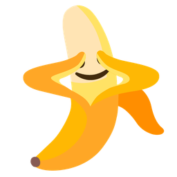 see-no-evil monkey and banana