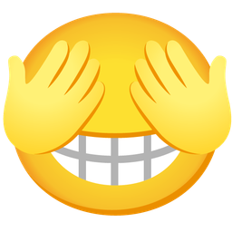 See-no-evil monkey and Beaming face with smiling eyes