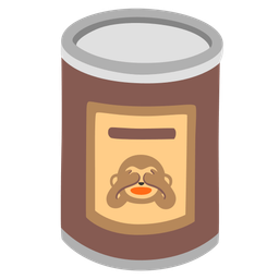 see-no-evil monkey and canned food