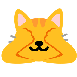 see-no-evil monkey and cat face