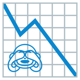 See-no-evil monkey and Chart decreasing