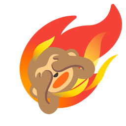 see-no-evil monkey and comet