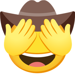 see-no-evil monkey and cowboy hat face