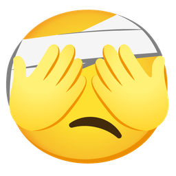 see-no-evil monkey and face with head-bandage