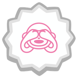 see-no-evil monkey and fish cake with swirl