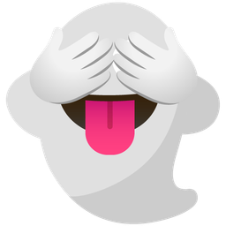 see-no-evil monkey and ghost