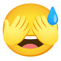 See-no-evil monkey and Grinning face with sweat