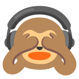 see-no-evil monkey and headphone