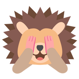 See-no-evil monkey and Hedgehog