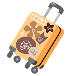 see-no-evil monkey and luggage