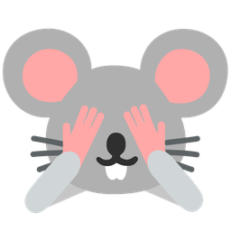 see-no-evil monkey and mouse face