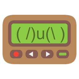 see-no-evil monkey and pager