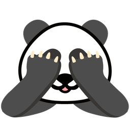 see-no-evil monkey and panda