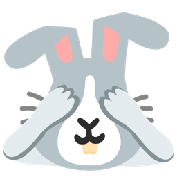 see-no-evil monkey and rabbit face