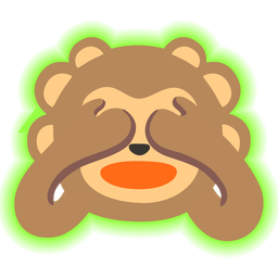 see-no-evil monkey and radioactive