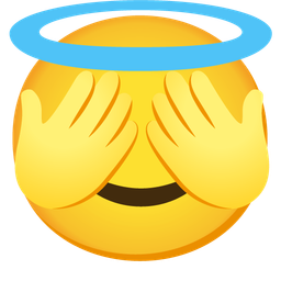 See-no-evil monkey and Smiling face with halo