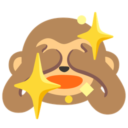 see-no-evil monkey and sparkling heart