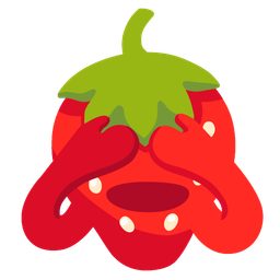 see-no-evil monkey and strawberry