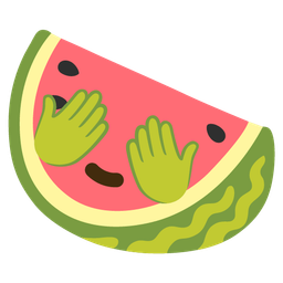 see-no-evil monkey and watermelon