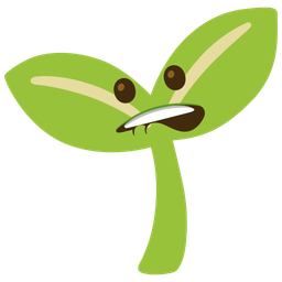 seedling and biting lip