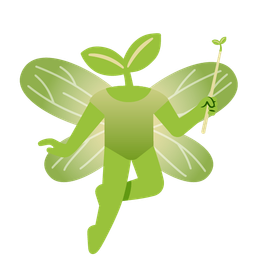 seedling and butterfly