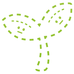 seedling and dotted line face