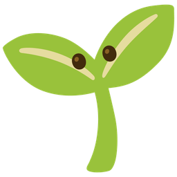 seedling and face without mouth