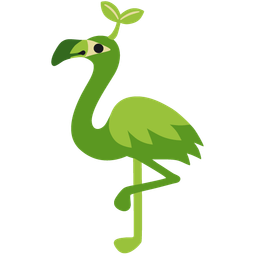 seedling and flamingo