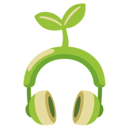 seedling and headphone