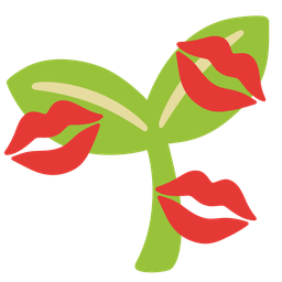 seedling and kiss mark