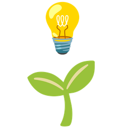 seedling and light bulb
