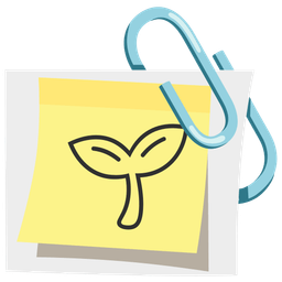 seedling and linked paperclips