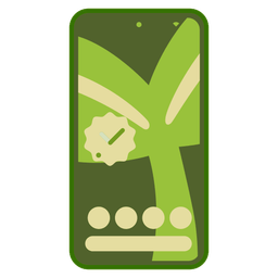 seedling and mobile phone