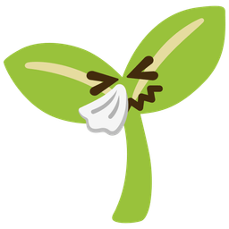 seedling and sneezing face