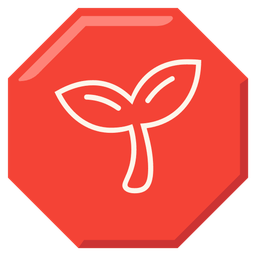 seedling and stop sign