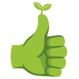 seedling and thumbs up