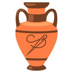 sewing needle and amphora
