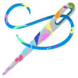 sewing needle and artist palette