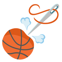 sewing needle and basketball
