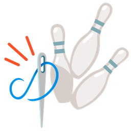 sewing needle and bowling