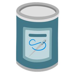 sewing needle and canned food