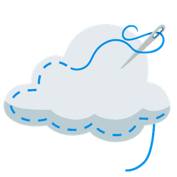 sewing needle and cloud
