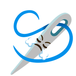 sewing needle and face with steam from nose