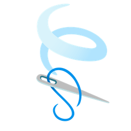 sewing needle and leaf fluttering in wind