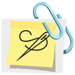 sewing needle and linked paperclips